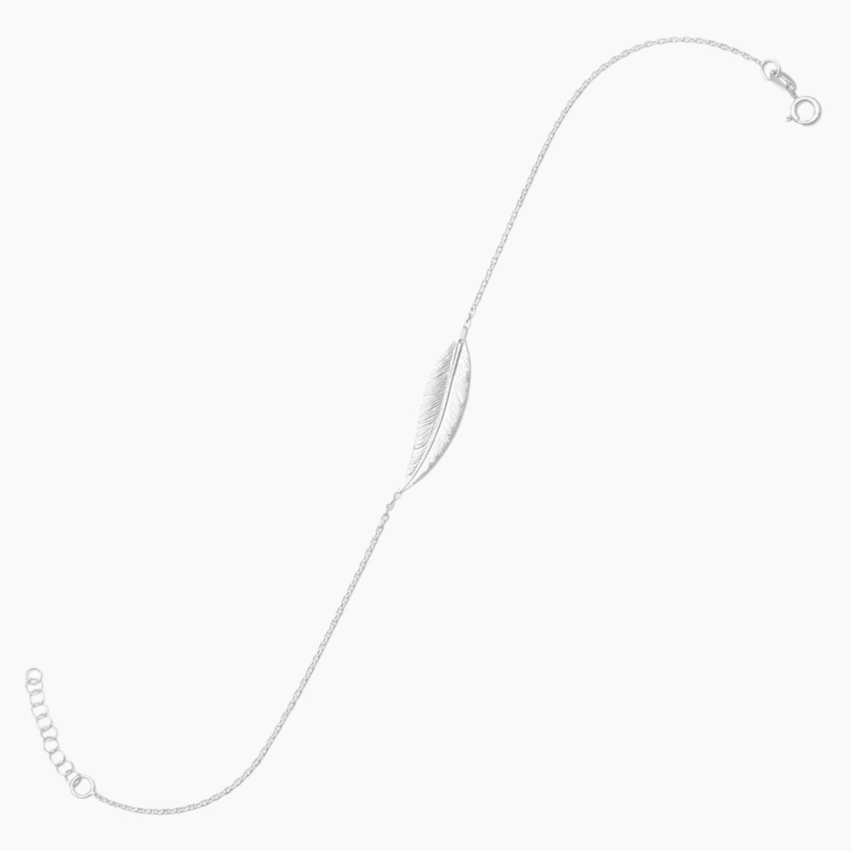 Sideways Feather Anklet