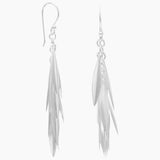 Silver Feather Design Earrings