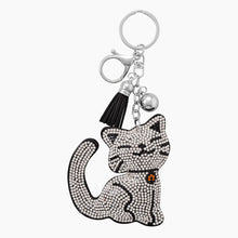 Smiling Kitty Crystal Bag Charm
