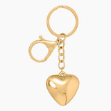 Smooth Heart Gold Tone Bag Charm