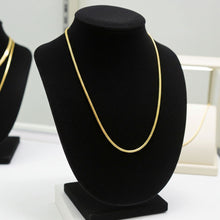 Snake Chain Gold - 1.5mm on Necklace Bust Display