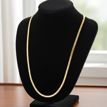 Snake Chain Gold - 2mm on Necklace Bust Display