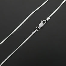 Snake Chain Rhodium Plated - 1mm Clasp View