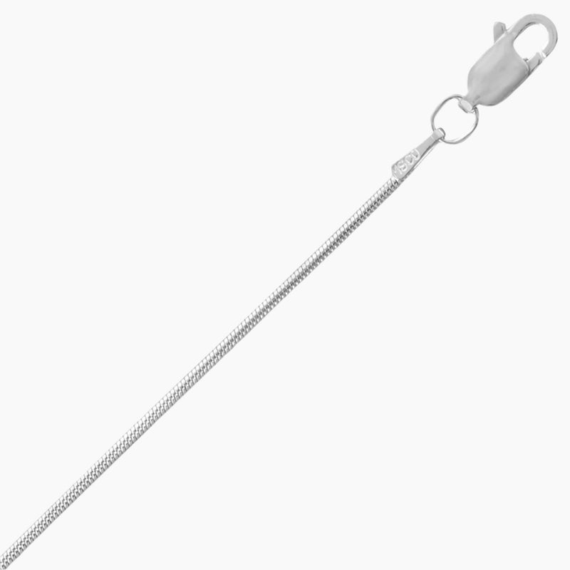 Snake Chain Rhodium Plated - 1mm