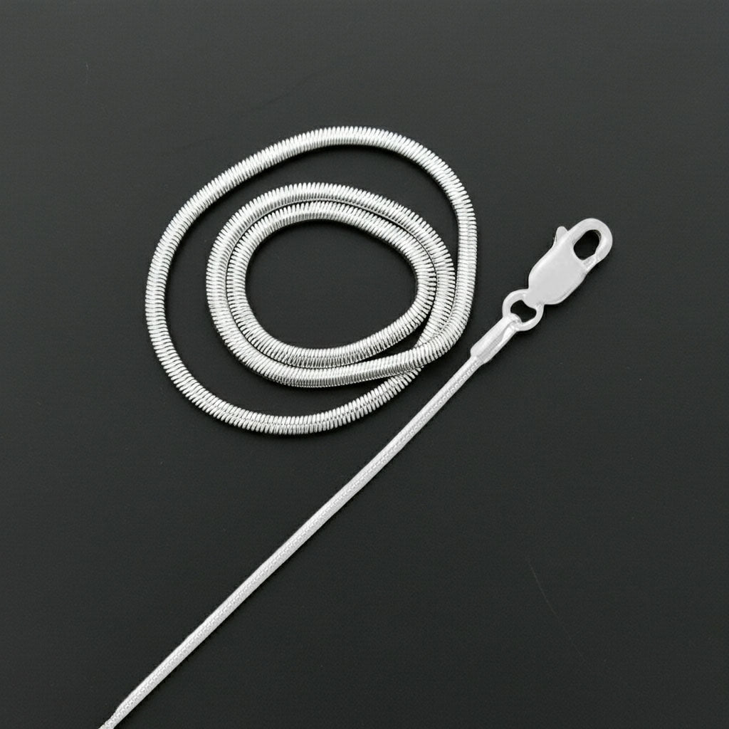 Snake Chain - 1.2mm Coiled Up View