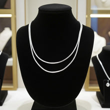 Snake Chain - 1.2mm Layered on Necklace Bust Display