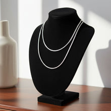 Snake Chain - 1.5mm Layered on Necklace Bust Display