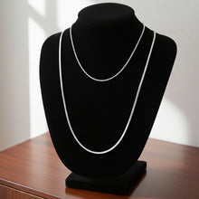 Snake Chain - 1mm Multi Strand on Necklace Bust Display