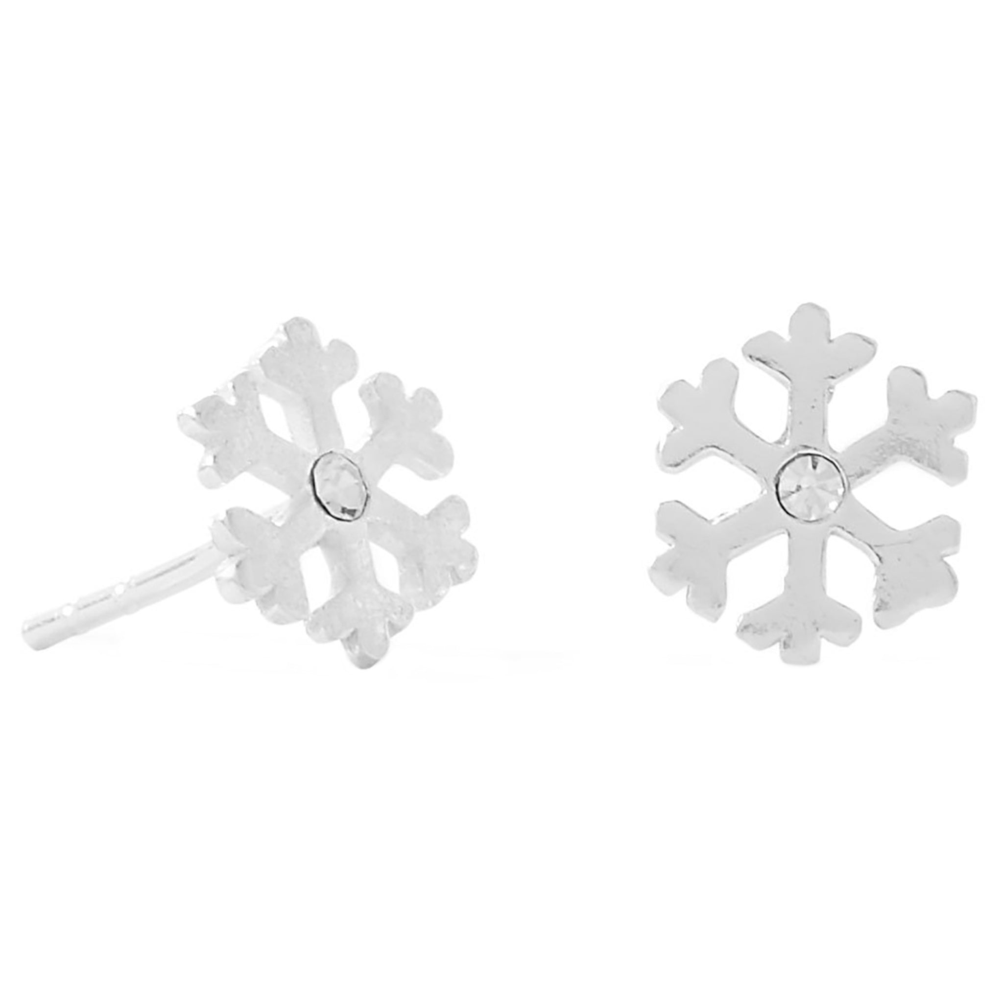 Snowflake Crystal Stud Earrings