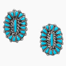Southwest Style Turquoise Cluster Stud Earrings