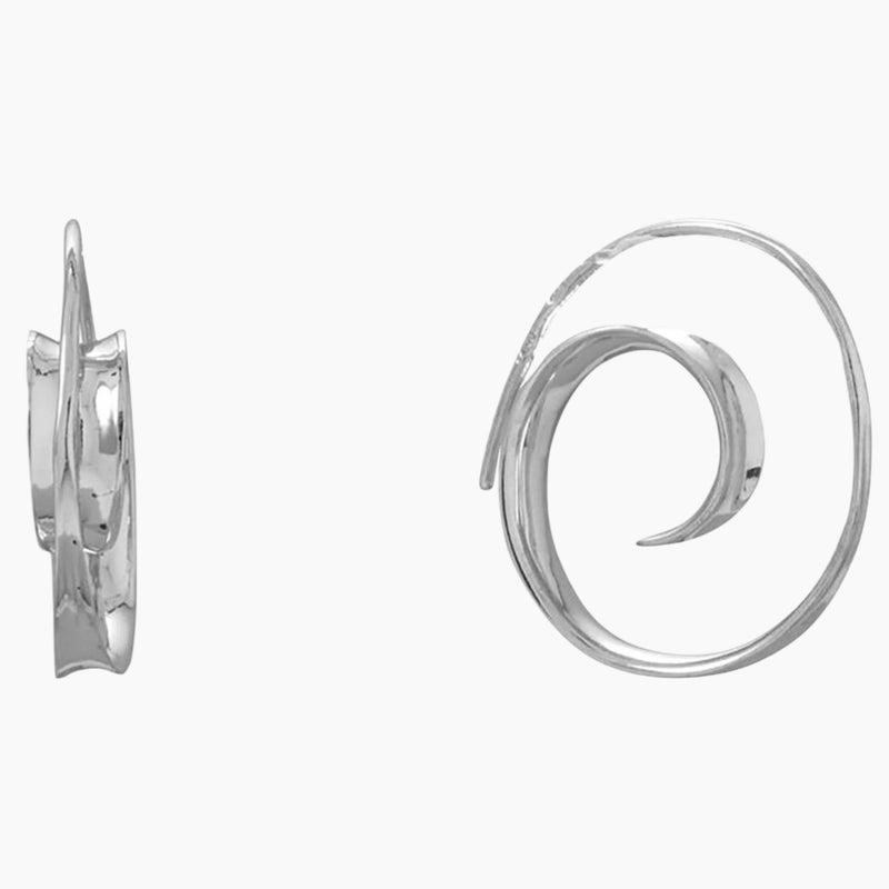 Spiral Design Hoop Earrings