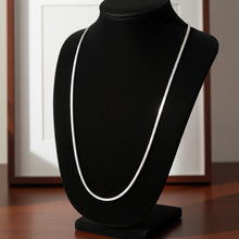 Square Snake Chain - 1.3mm on Necklace Bust Display