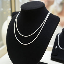 Square Snake Chain - 1mm Layered on Necklace Bust Display