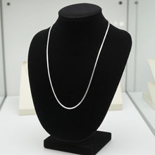 Square Snake Chain - 1mm on Necklace Bust Display