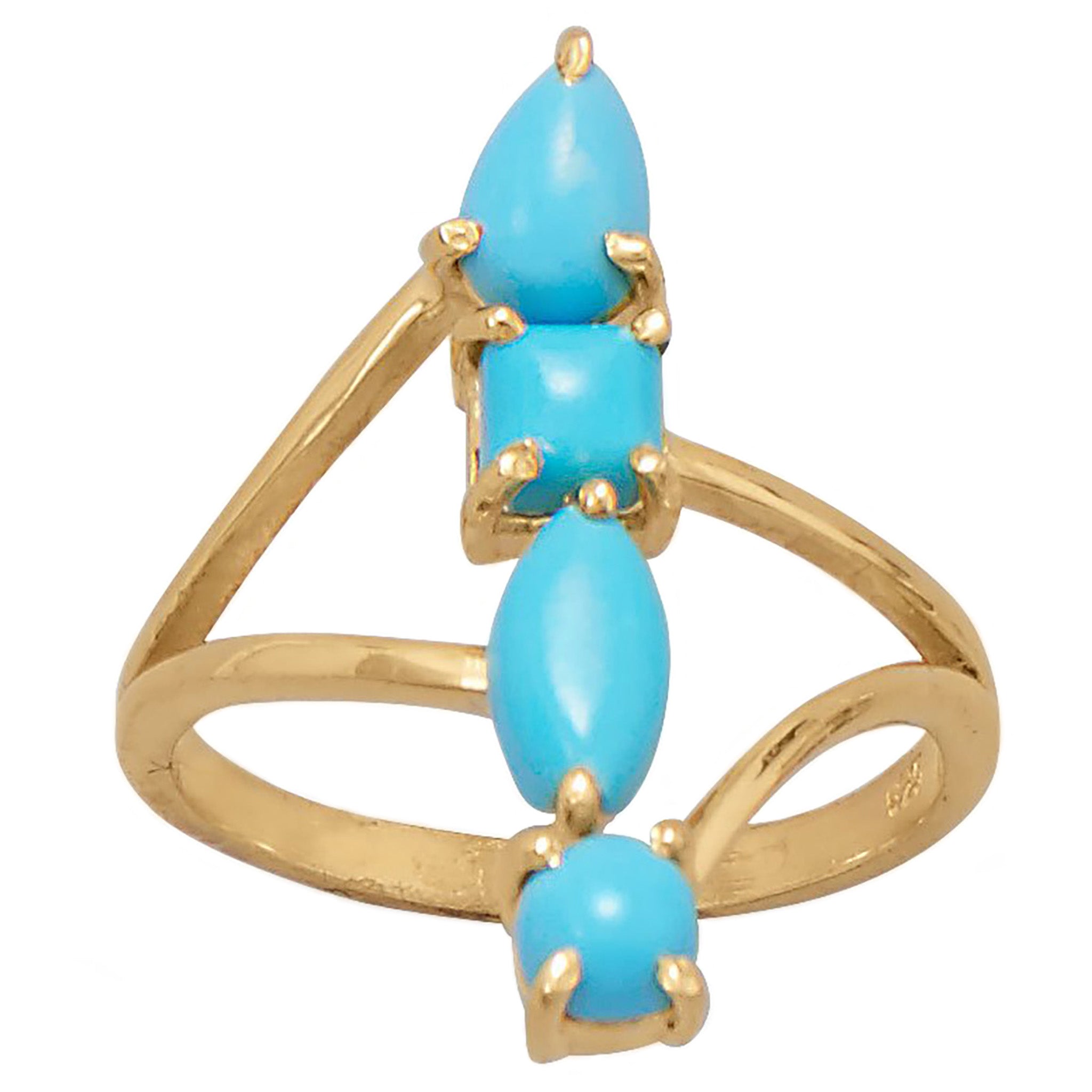Stacked Turquoise Gold Ring