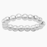 Stretch Bead Silver Toe Ring