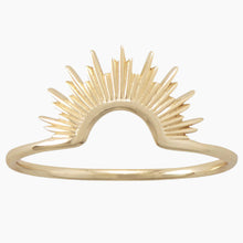 Sunburst Design Gold Ring