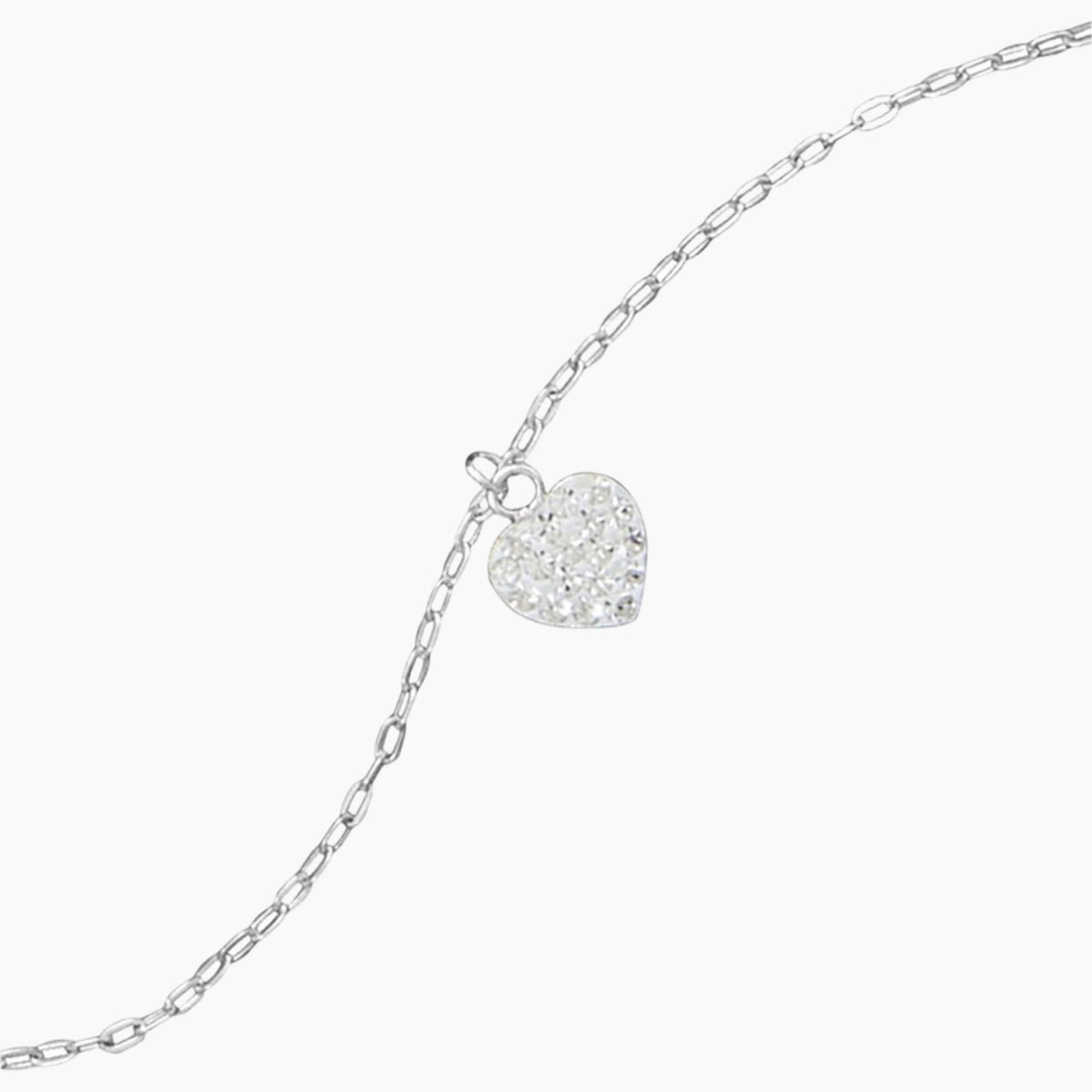 Swarovski Crystal Heart Charm Anklet