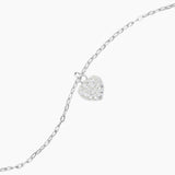 Swarovski Crystal Heart Charm Anklet