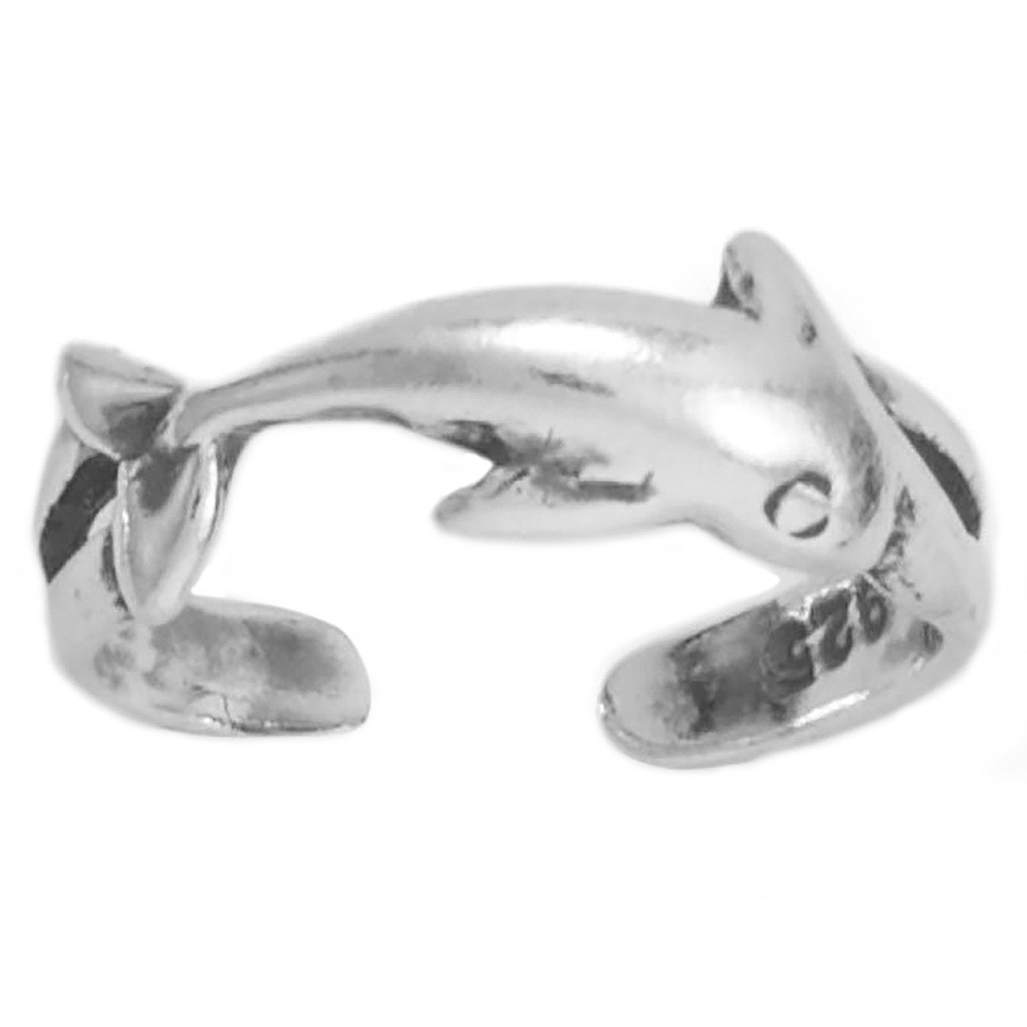 Swimming Dolphin Toe Ring
