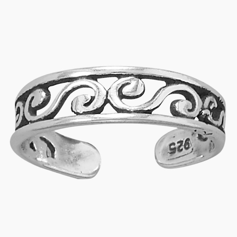 Swirl Design Toe Ring