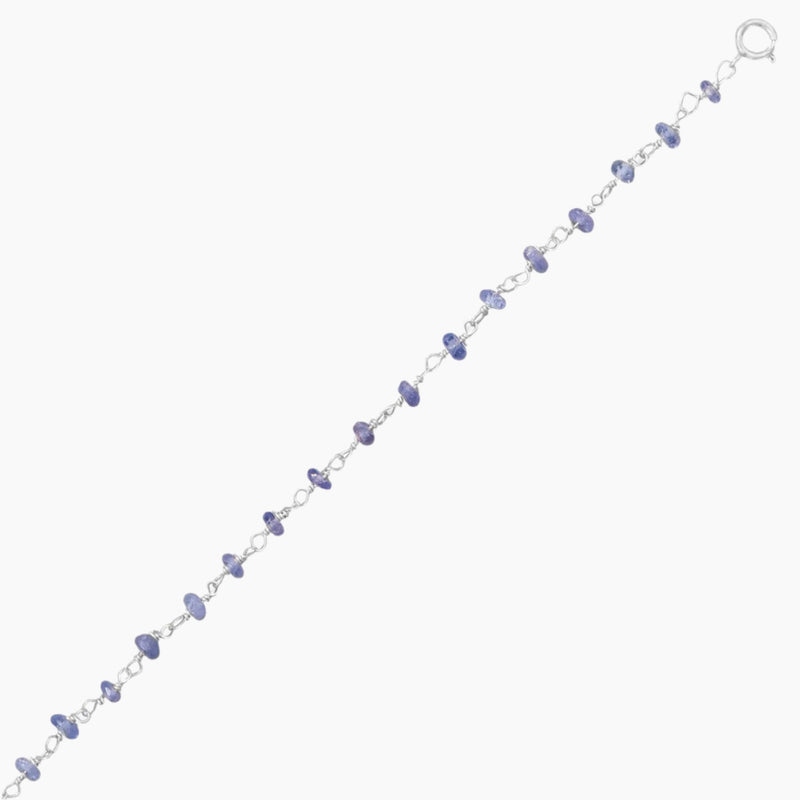 Tanzanite Bead Anklet Inline
