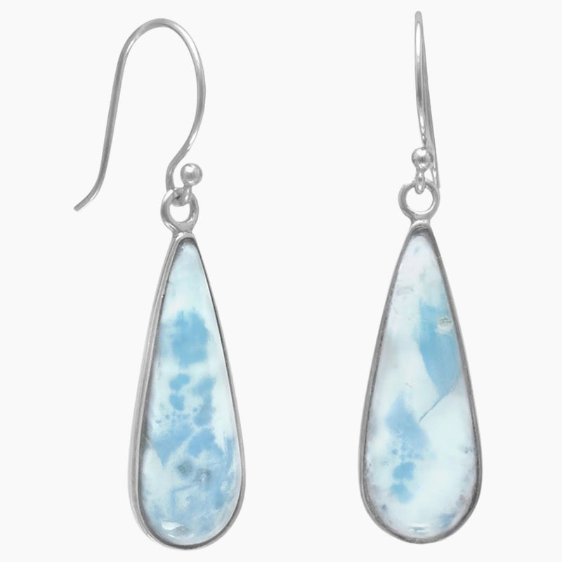 Tear Drop Larimar Earrings