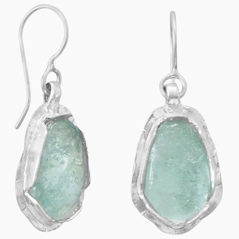 Textured Ancient Roman Glass Earrings