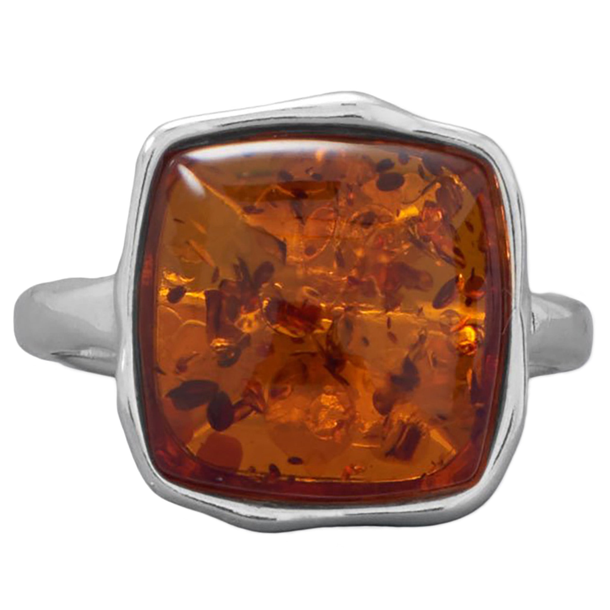 Textured Baltic Amber Ring