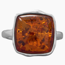 Textured Baltic Amber Ring