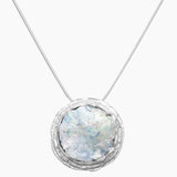 Textured Edge Roman Glass Necklace