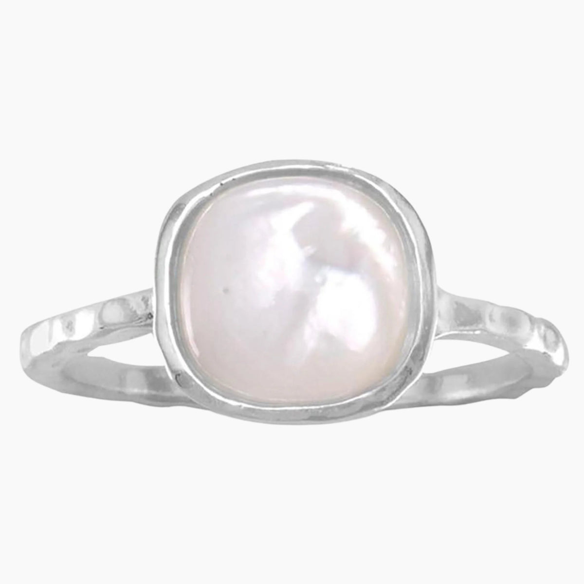 Textured Mother of Pearl Ring