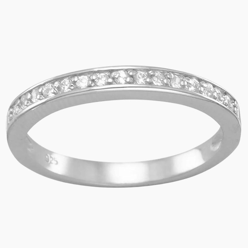 Thin Band Cubic Zirconia Ring