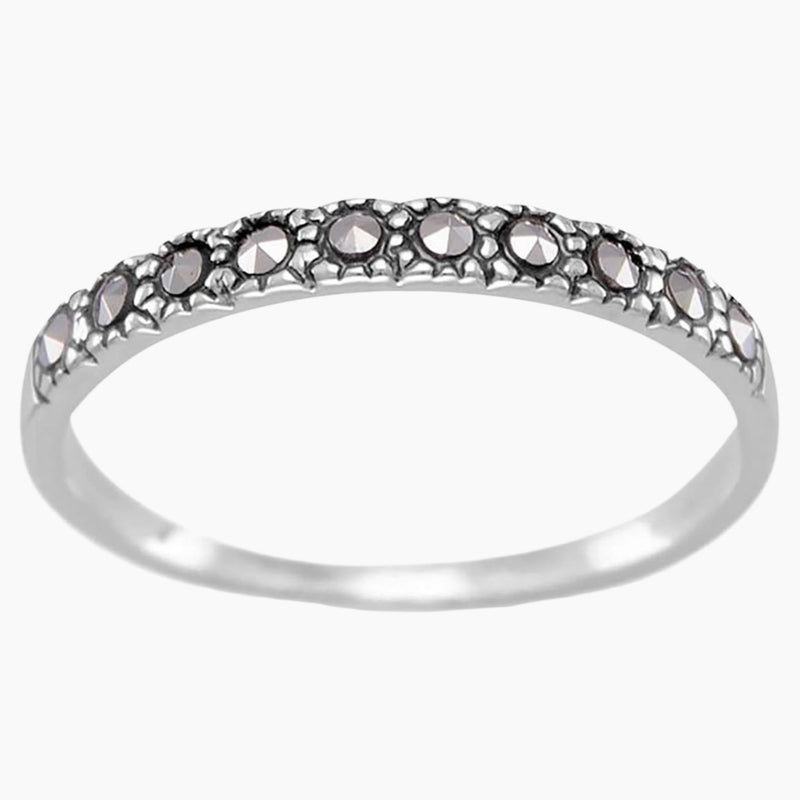 Thin Band Marcasite Ring