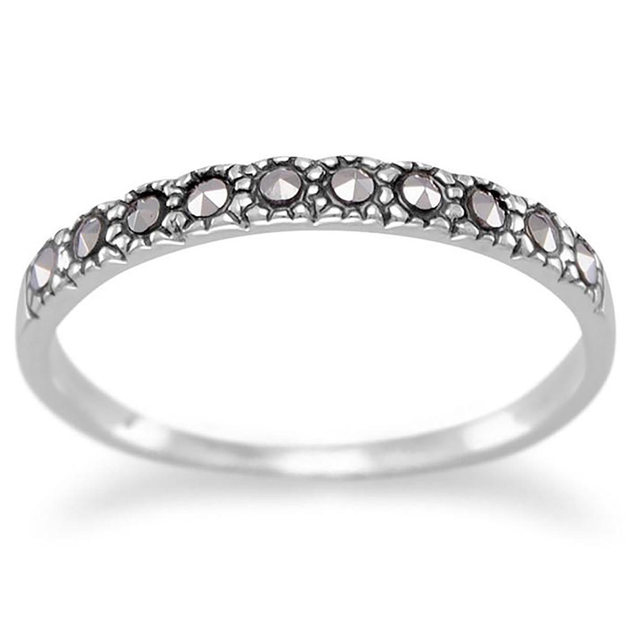 Thin Band Marcasite Ring