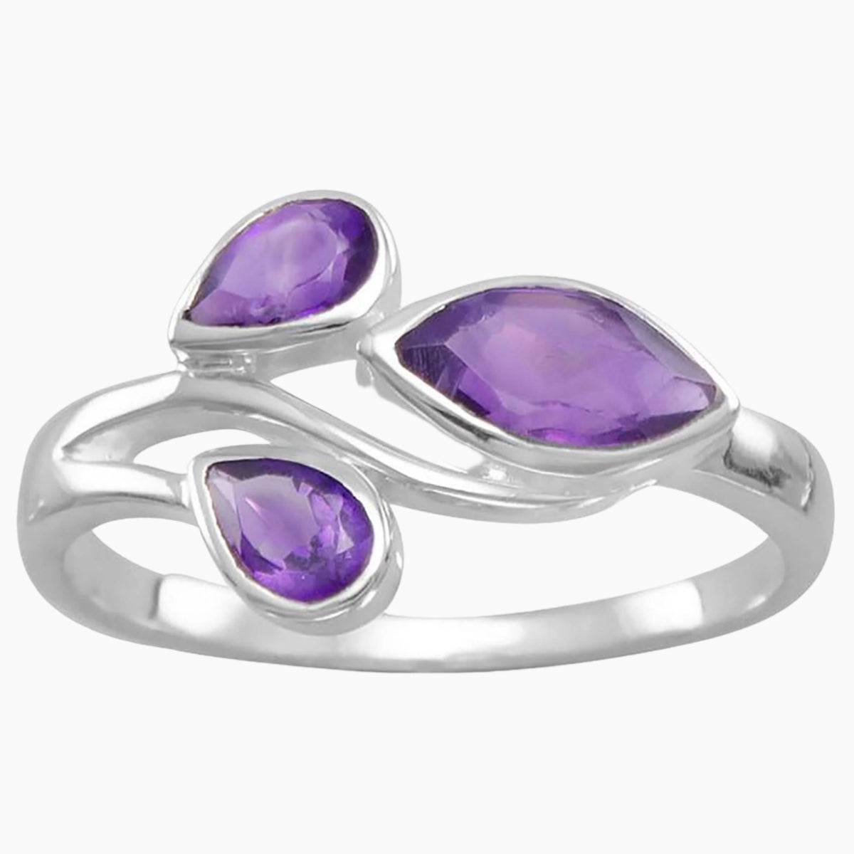 Three Piece Amethyst Ring
