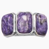 Three Piece Charoite Ring