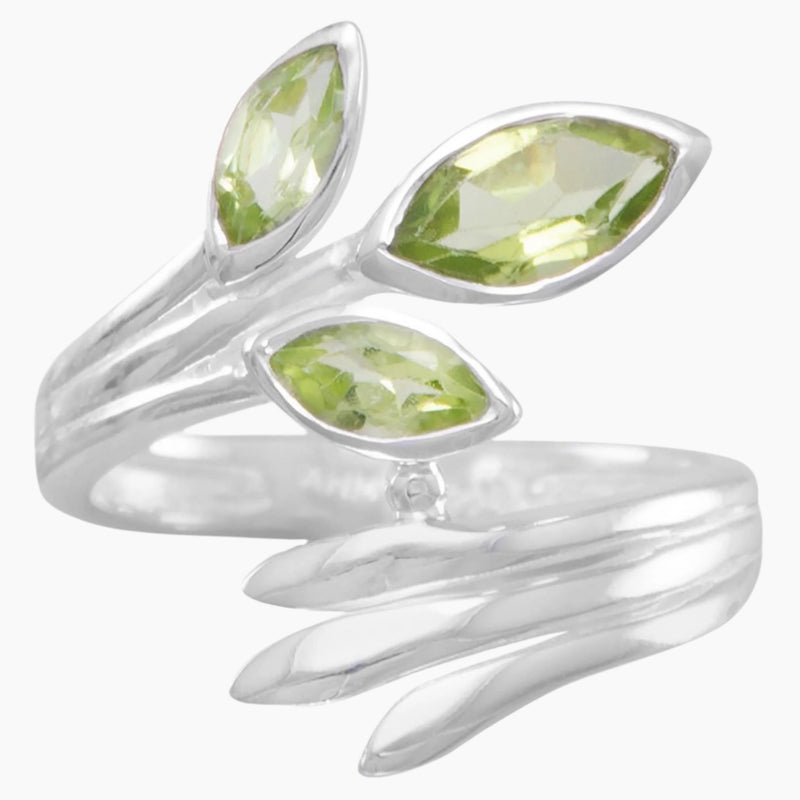 Three Piece Peridot Wrap Ring