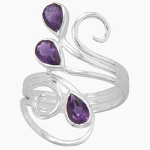 Three Piece Polished Amethyst Ring