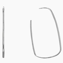 Three Quarter Rectangle Hoop Earrings
