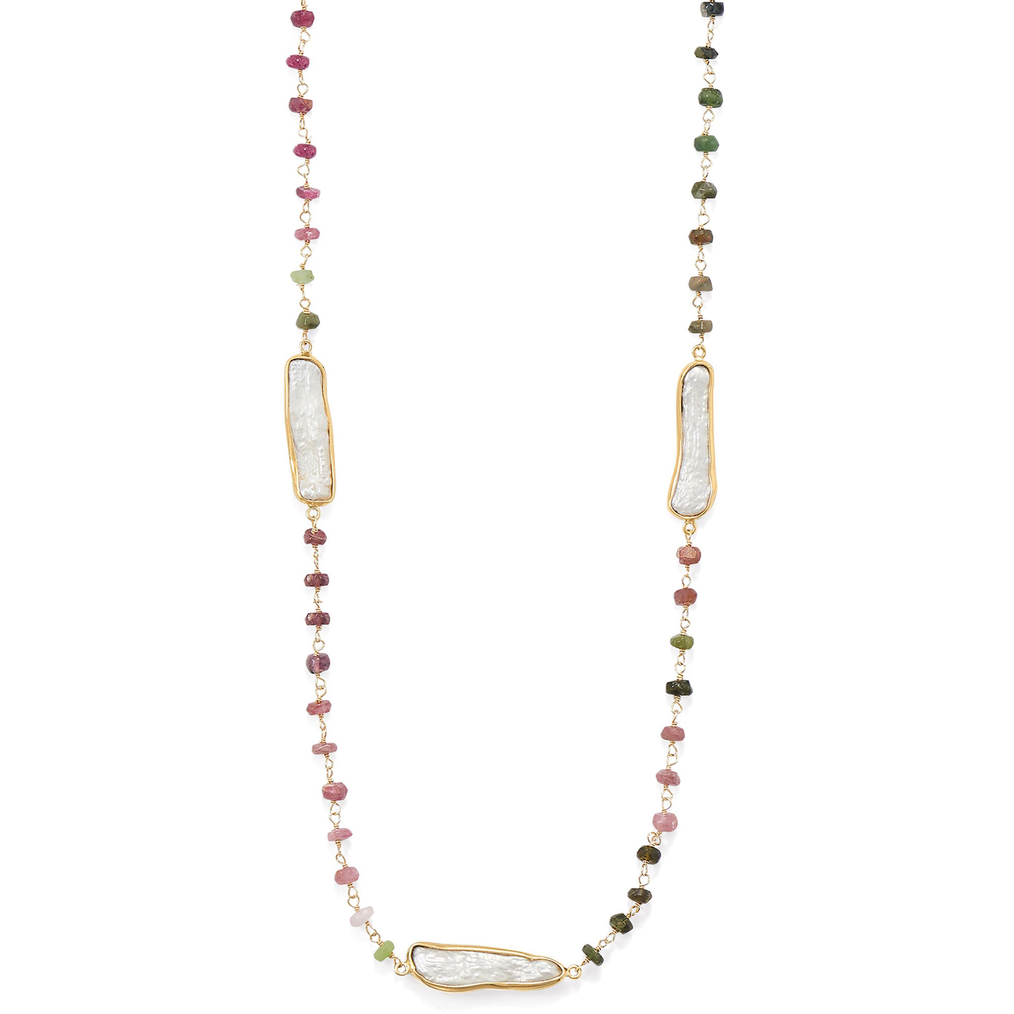 Tourmaline and Freshwater Pearl Necklace