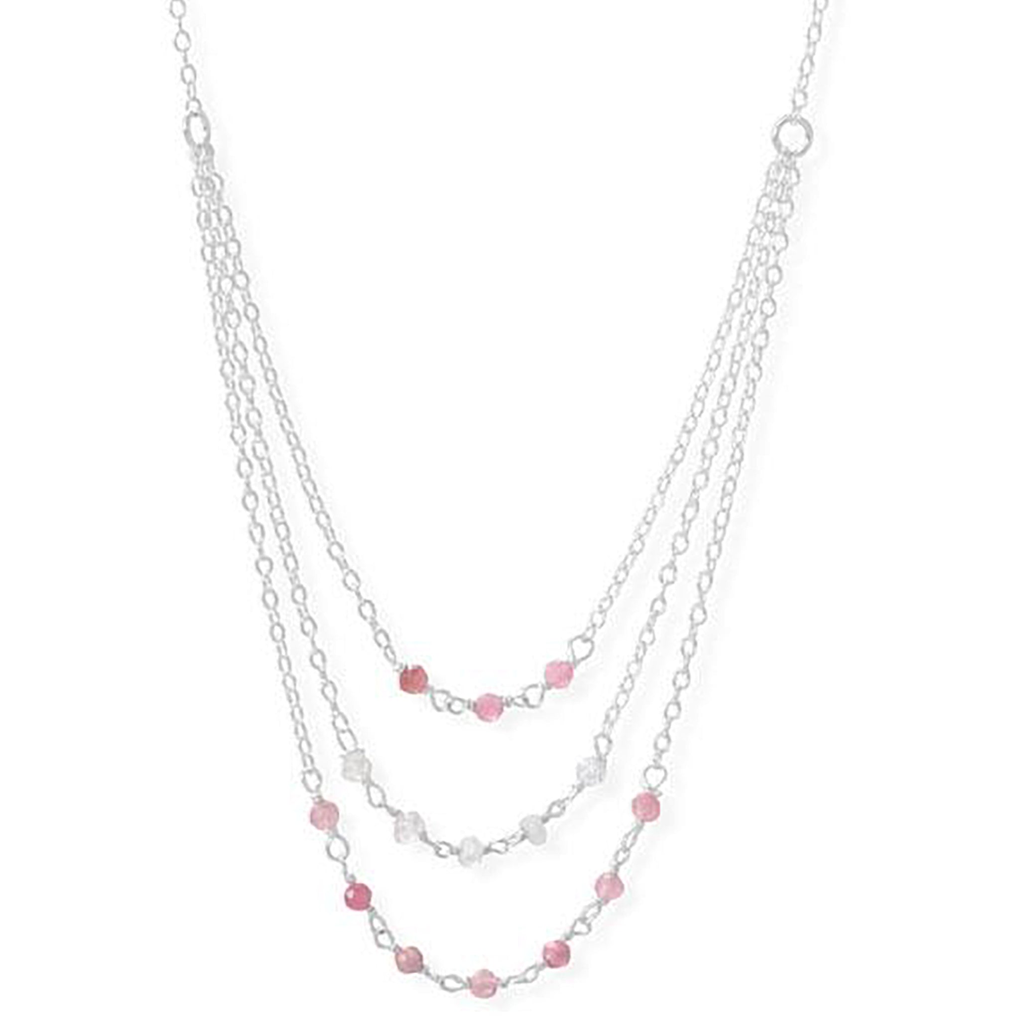 Tourmaline and Moonstone Bead Necklace
