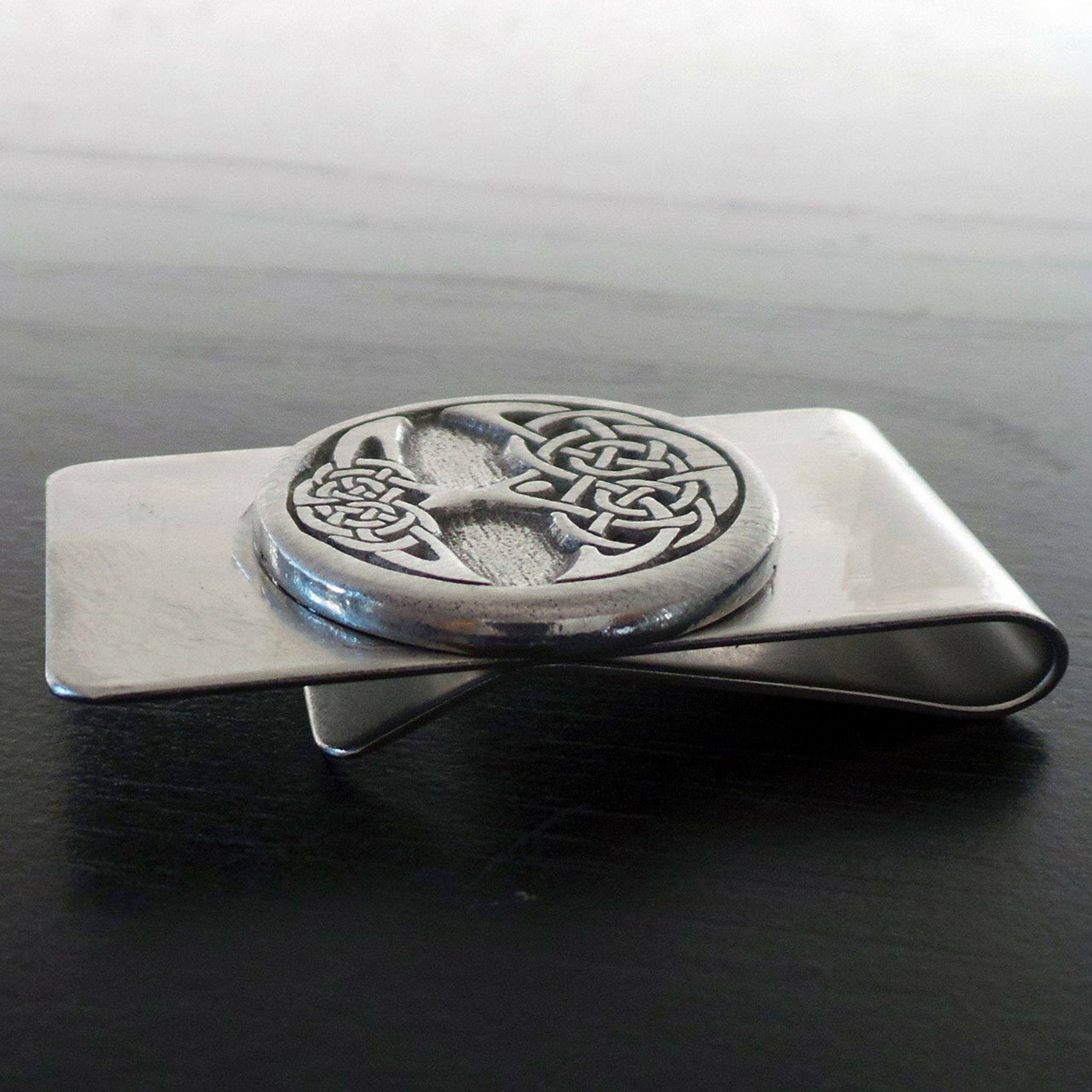Celtic Tree of Life Money Clip Side View