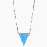 Triangle Shape Opal Necklace