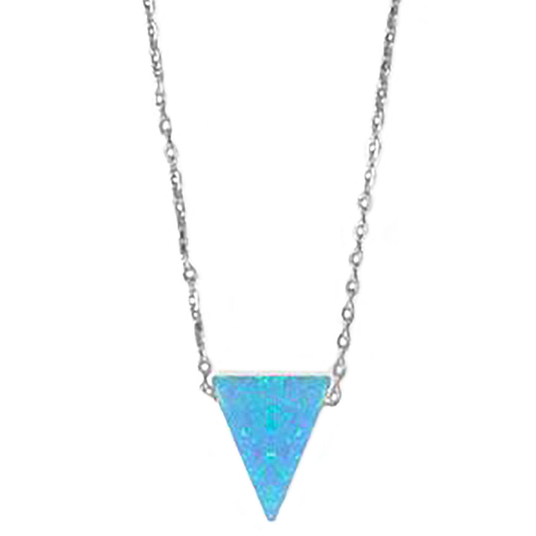 Triangle Shape Opal Necklace