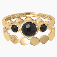 Triple Black Onyx Ring Stackable Example