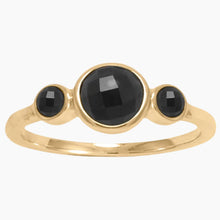 Triple Black Onyx Ring