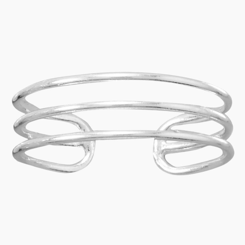 Triple Row Toe Ring