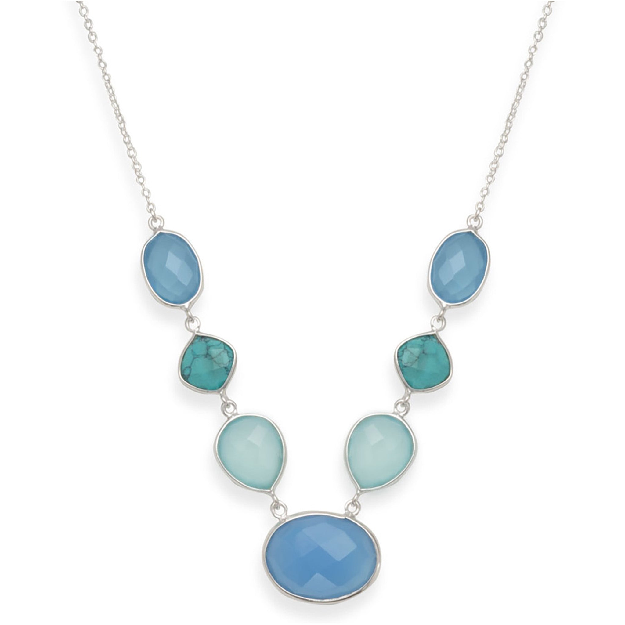 Turquoise and Chalcedony Necklace