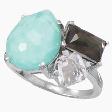 Turquoise and Quartz Doublet Ring